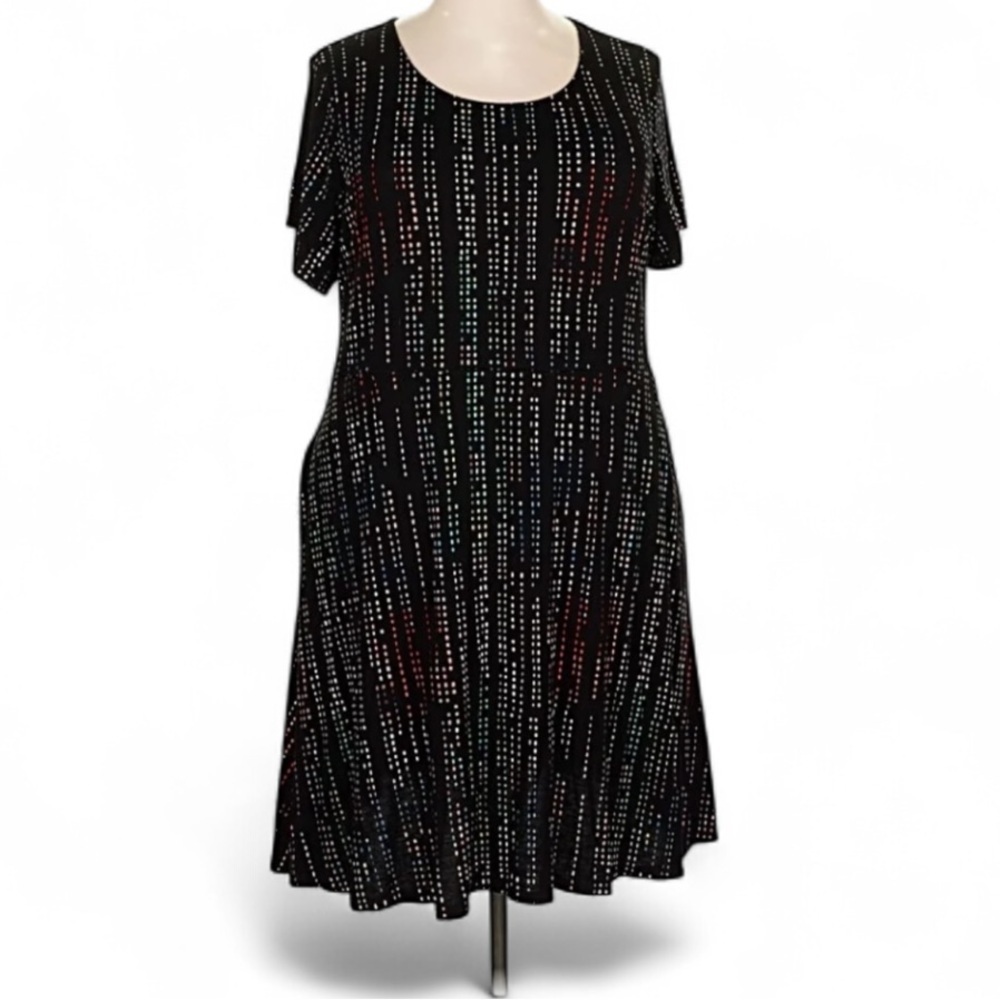 Y2K EVRI skater cyber goth dress stretch 2X